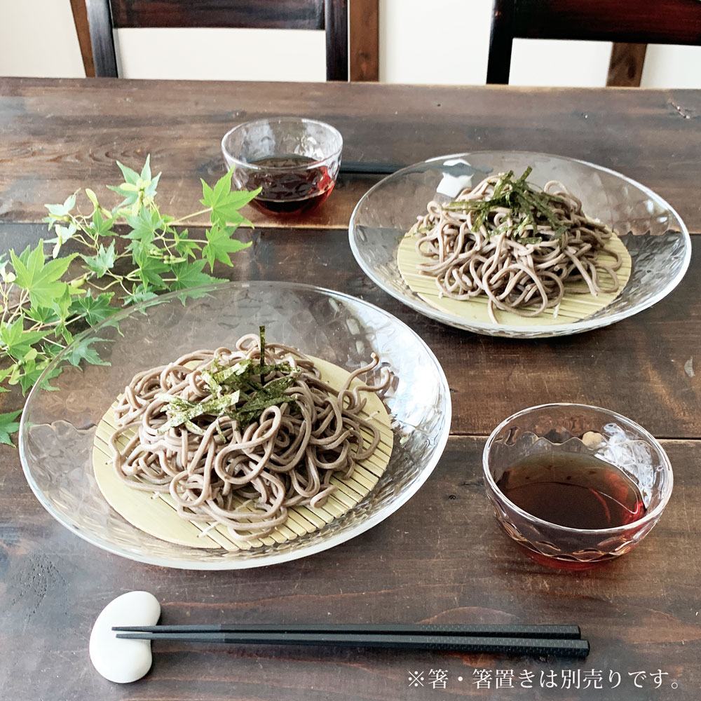 爆買 そば食器 2人 ざるそば セット 食器 光華 ガラス そうめん 麺皿2