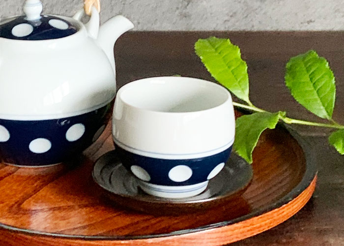湯呑 おしゃれ 水玉 玉仙茶 175cc 有田焼 湯飲み ゆのみ 煎茶 日本茶