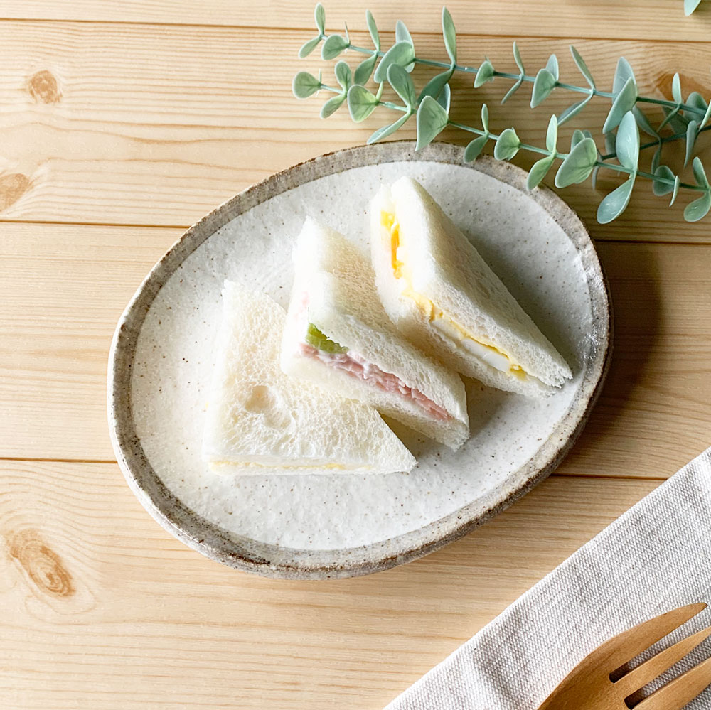 白唐津 小判皿 18cm おかず皿 取り皿 楕円 和食器 業務用食器 : みの