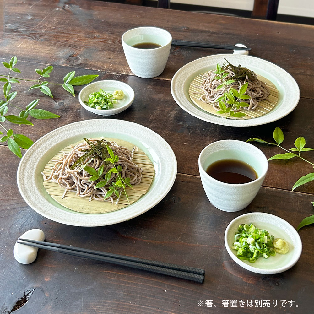 そば食器 若草 二人前 ざるそばセット 2人前 そば食器セット 麺皿 そば