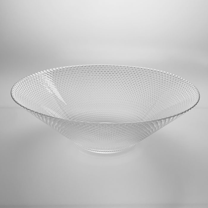 ガラスボウル サラダボウル そうめん鉢 クウォーツボウル 24cm