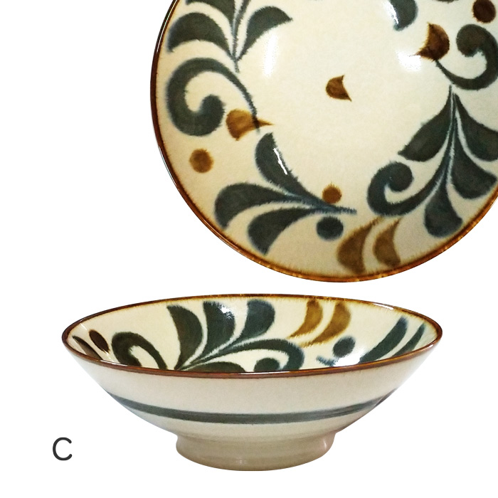 大鉢 おしゃれ 琉球デイゴ 煮物鉢 24.5cm 麺鉢 丸鉢 和食器 美濃焼