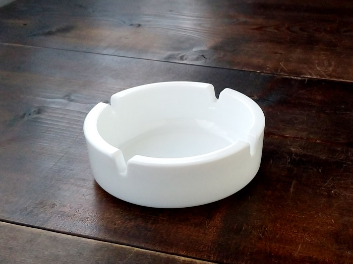 灰皿 ガラス 卓上 スタッキング ホワイト 10.7cm アシュトレイ ashtray