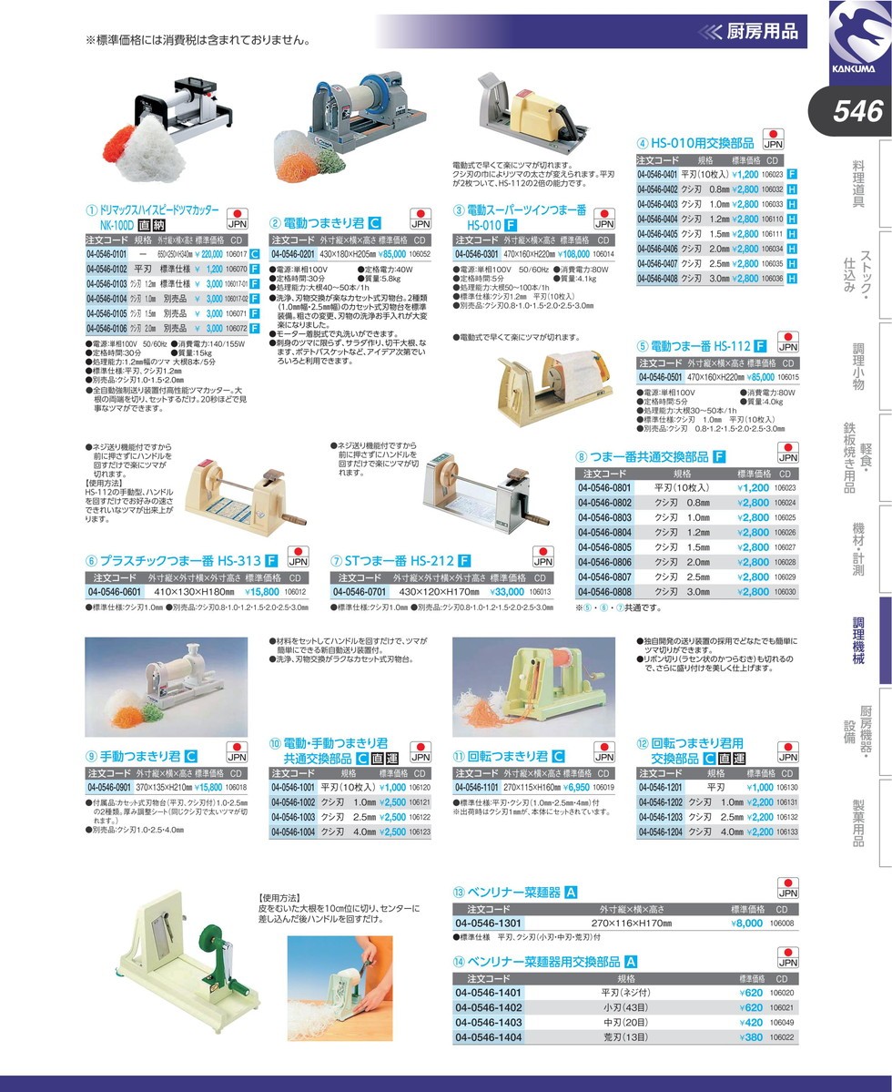 つま一番用 クシ刃 1.0mm (N) 業務用・大根つま・スライサー・部品・大根つま切り :k-106025:業務用厨房機器キッチンマーケット -  通販 - Yahoo!ショッピング