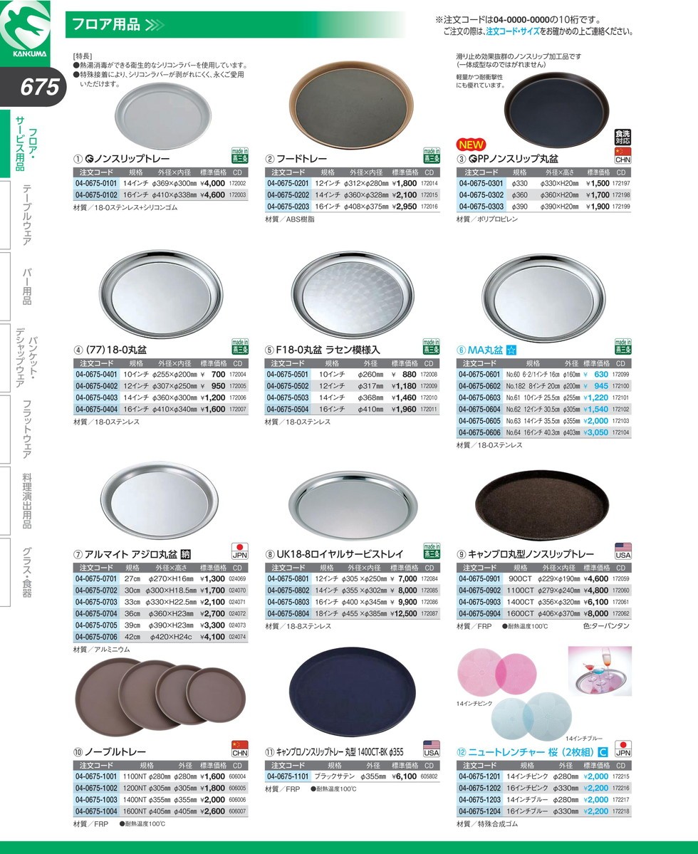 UK 18-8ステンレス ロイヤルサービストレイ 18インチ (N)（km） :k