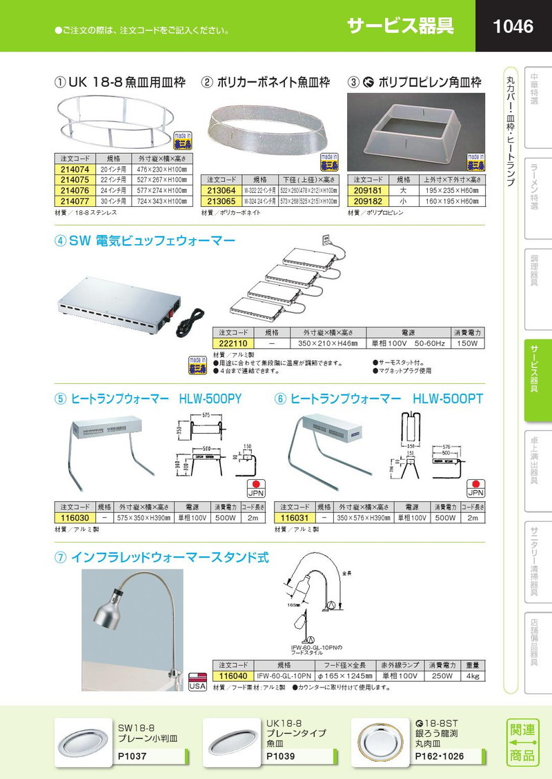 ニチワ ヒートランプウオーマー HLW-500PT 業務用 ヒートランプ ウォーマー HLW-500PT -（km） : 業務用厨房機器