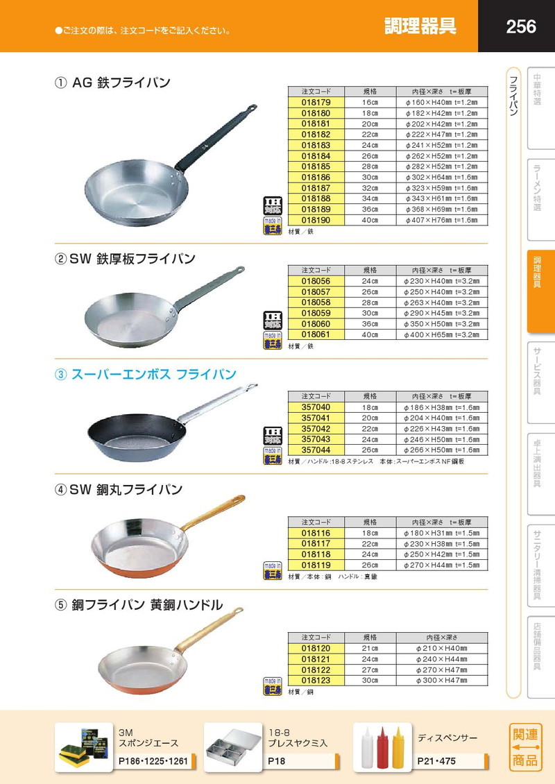 SW 銅丸フライパン 26cm（km） : k-018119 : 業務用厨房機器キッチン