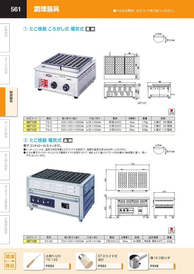 業務用 たこ焼き器 電気式 TG-3（運賃別途_1000）（km） : k-067121