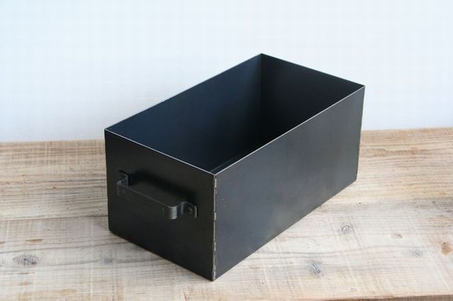 取っ手付き 収納ボックス 箱 収納 おしゃれ アンティーク アイアン 黒