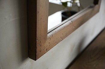 洗面台 鏡 木枠 交換 diy 洗面鏡 /パイン ライトブラウン 500×600mm