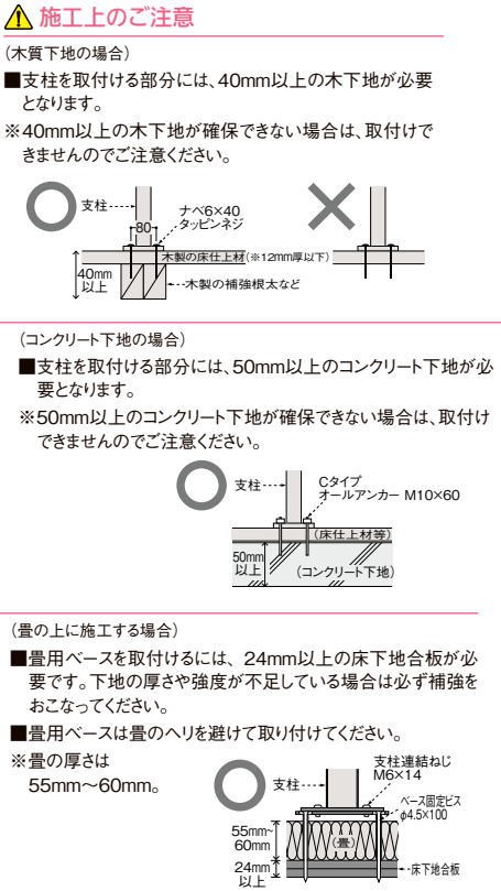 商店 ※代引不可 ME5434-1ZT 大建工業 屋内用床付け手すり用