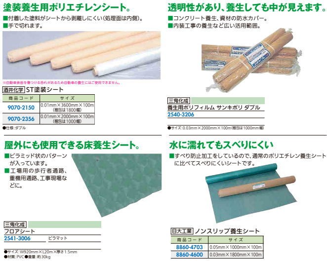 日大工業 ノンスリップ養生シート 0.03X1800mmX100m ※メーカー直送 :st-2mr-88604600:家クラフト - 通販 -  Yahoo!ショッピング