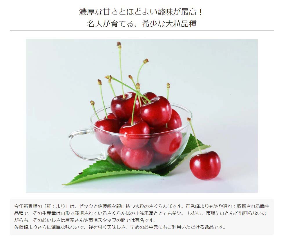 さくらんぼ 紅てまり 特選 職人詰め 2〜3L 500g 山形県産 ギフト さくらんぼ 紅てまり 特選 職人詰め 2〜3L 500g 山形県産 ギフト