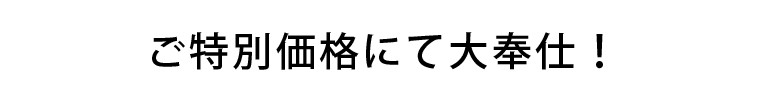 ご特別価格にて大奉仕!