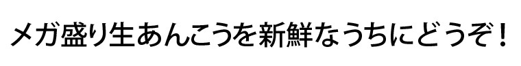 メガ盛り生あんこうを新鮮なうちにどうぞ！