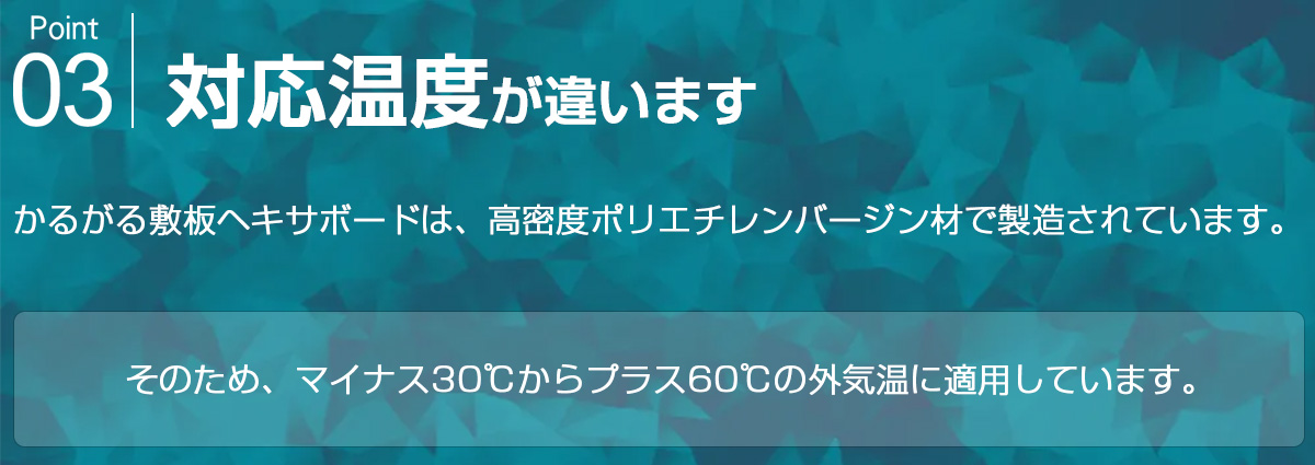 かるがる敷板ヘキサボードポイント3