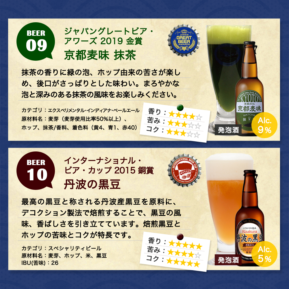 父の日 ビール ギフト クラフトビール 黄桜 選べるビール8本 ビールセット 330ml 8本 地ビール 飲み比べ プレゼント｜kizakura｜11