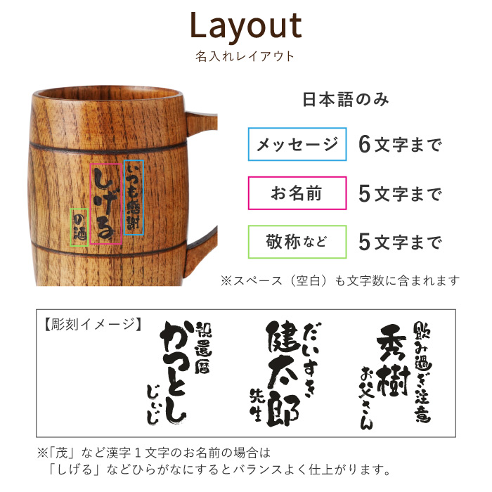 ビールジョッキ 名入れ プレゼント 名前入り ギフト 樽型 木製 ビア