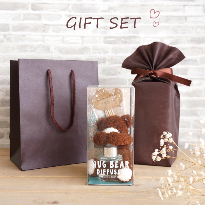 女友達 誕生日 クリスマス プレゼント 20代 名入れ  ギフト HUG ベア ディフューザー 名前入り 芳香剤 部屋 インテリア 雑貨 記念日 ぬいぐるみ くま おしゃれ | ブランド登録なし | 17