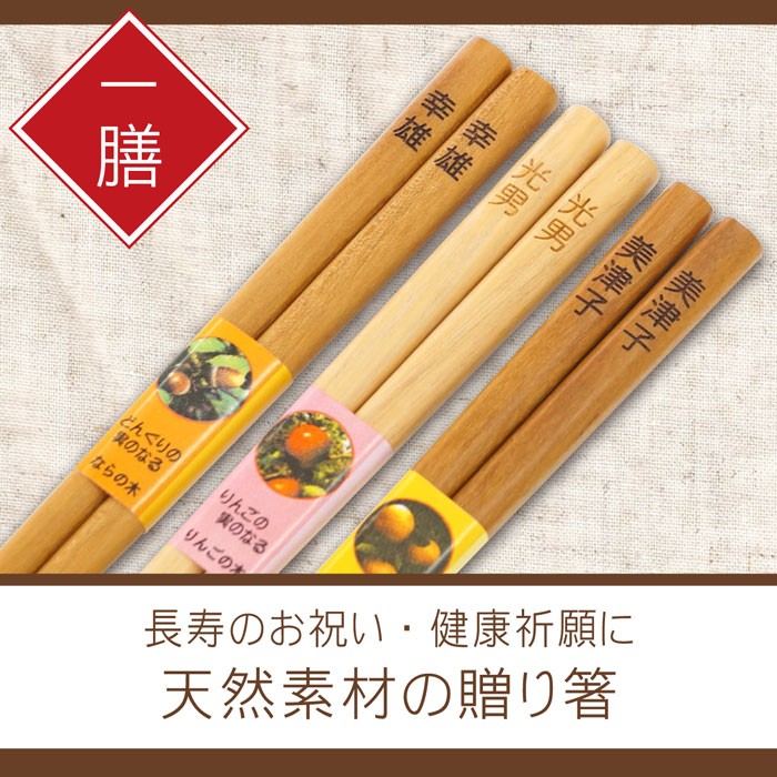 名入れ 箸 プレゼント 名前入り ギフト 実のなる 木 の お箸 木製 食器 
