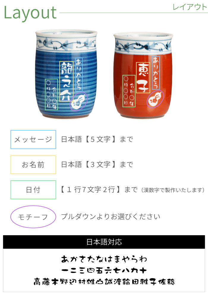 両親 ギフト 名入れ プレゼント 名前入り 有田焼 福帯 湯呑み茶碗 ペアセット 夫婦 湯飲み 結婚記念日 祖父母 贈り物 記念品 おしゃれ お祝い 還暦 古希｜kizamu｜09