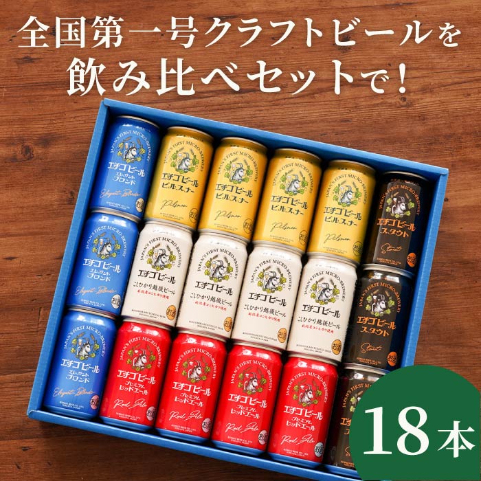 お酒 お中元 ギフト エチゴビール 飲み比べ 18本 セット コシヒカリ スタウト ピルスナー 地ビール 退職祝い 送別会 誕生日 プレゼント 男性 父 母｜kizamu｜02