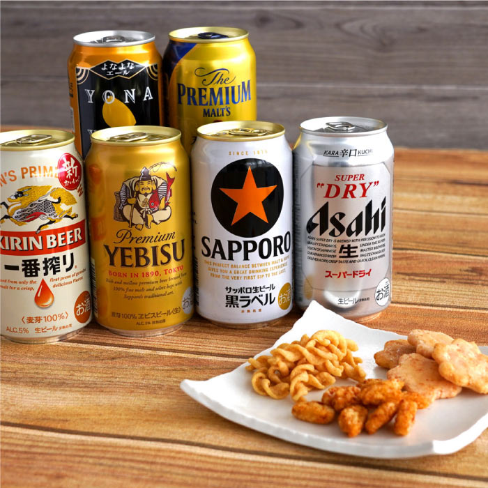 お歳暮 2023 ビール ギフト 飲み比べ 逸品お菓子3種 ＆ ビール6本