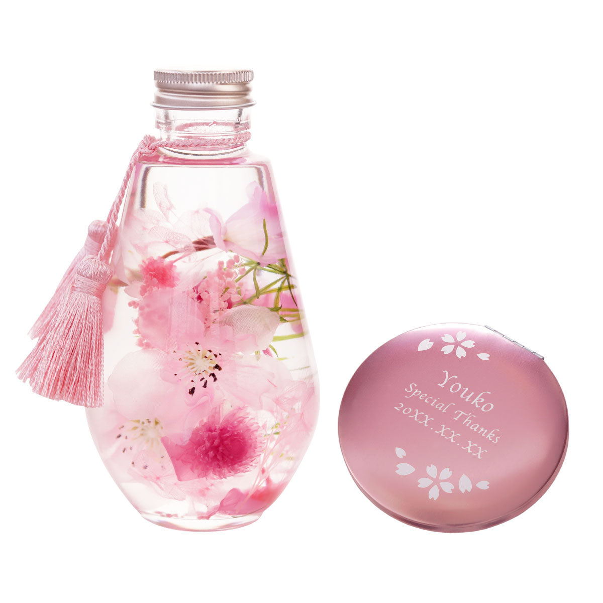 誕生日 プレゼント 60代 名入れ 名前入り 花 ギフト 桜 ハーバリウム