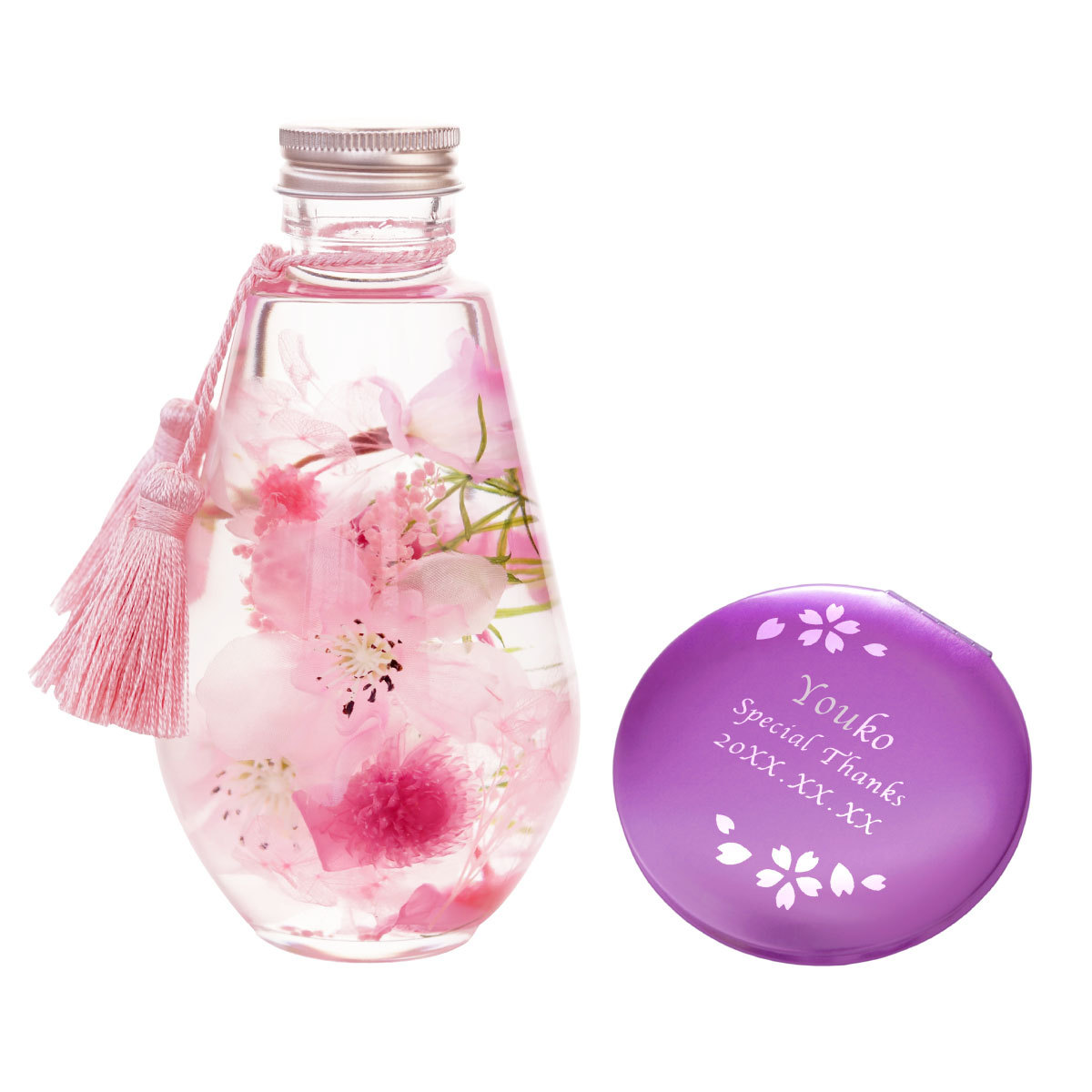 誕生日 プレゼント 60代 名入れ 名前入り 花 ギフト 桜 ハーバリウム