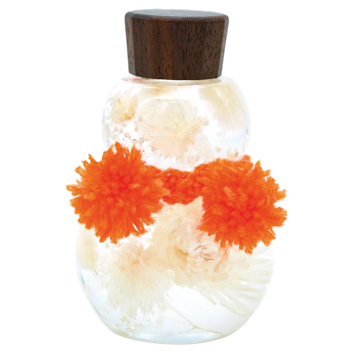 プレゼント 女性 名入れ 名前入り ギフト スノーマン ハーバリウム