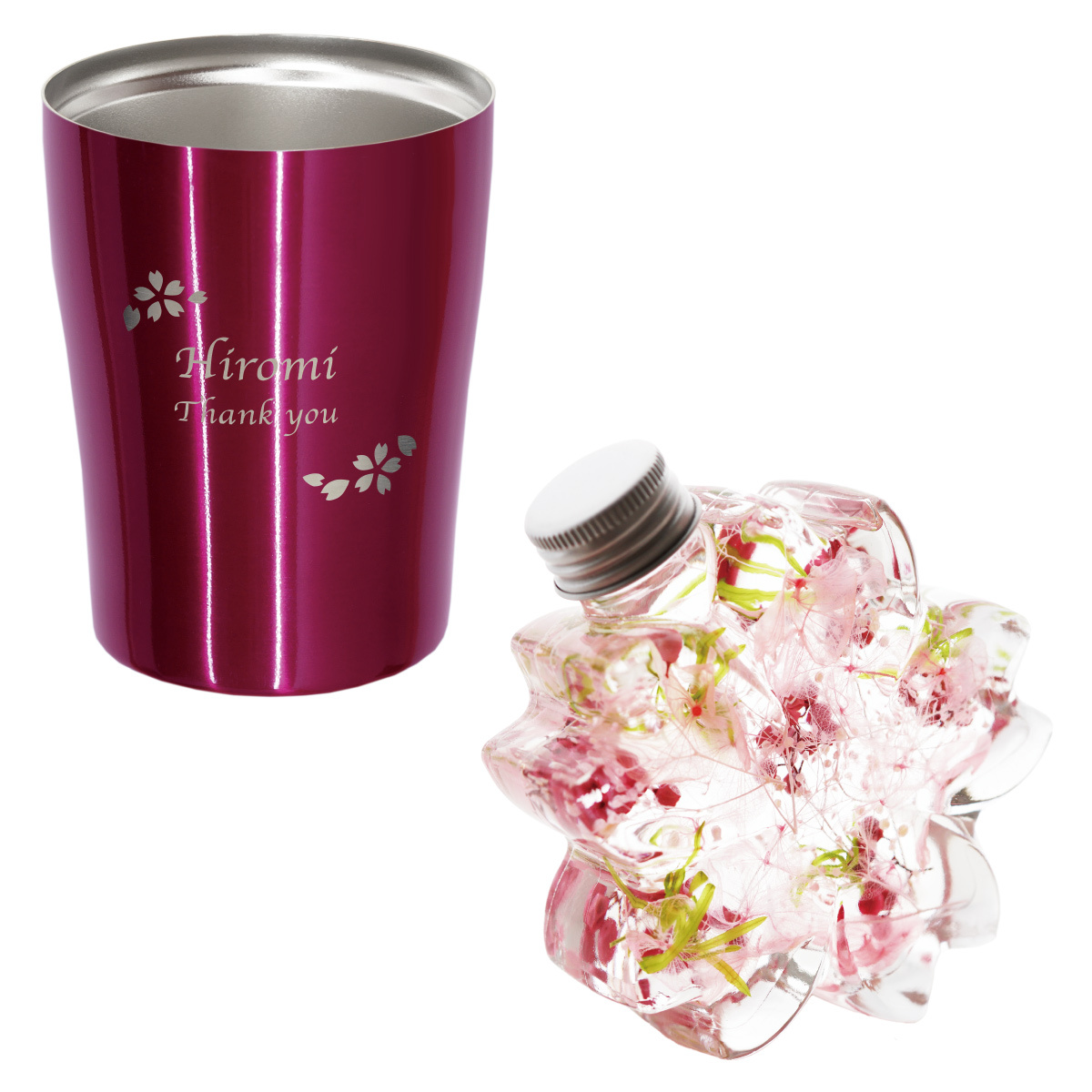 超ポイント祭 期間限定 還暦祝い 女性 おしゃれ 名入れ 名前入り プレゼント ギフト サクラノカタチ ハーバリウム 真空 タンブラー 250ml 誕生日 保温 保冷 退職祝い 女友達 Discoversvg Com