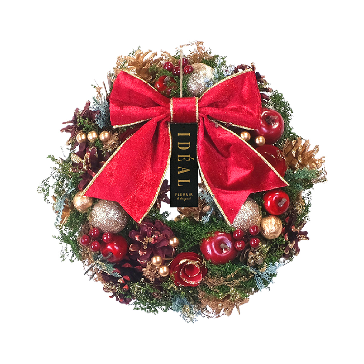 クリスマスリース　ライト付き クリスマス リース 玄関 大きい 光る LED ライト 付き セレクトリース