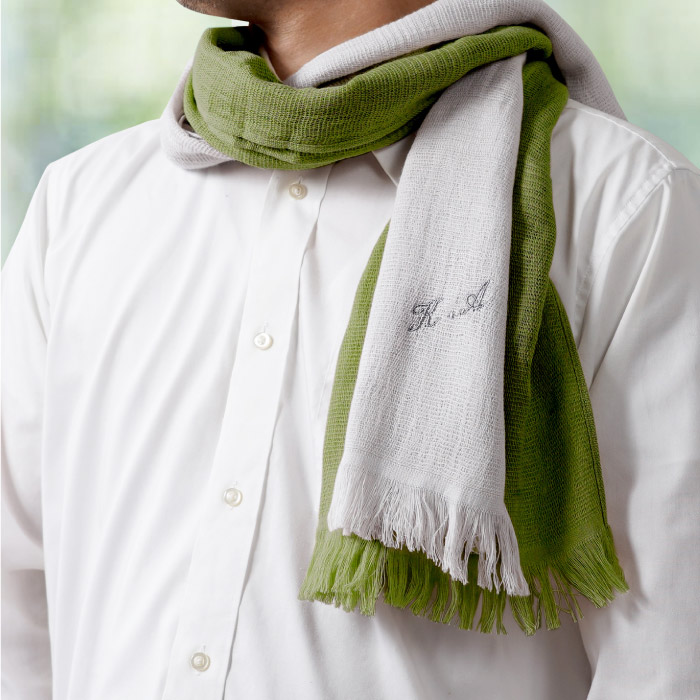 ストール 夏 名入れ プレゼント 名前入り ギフト 2枚セット メンズ