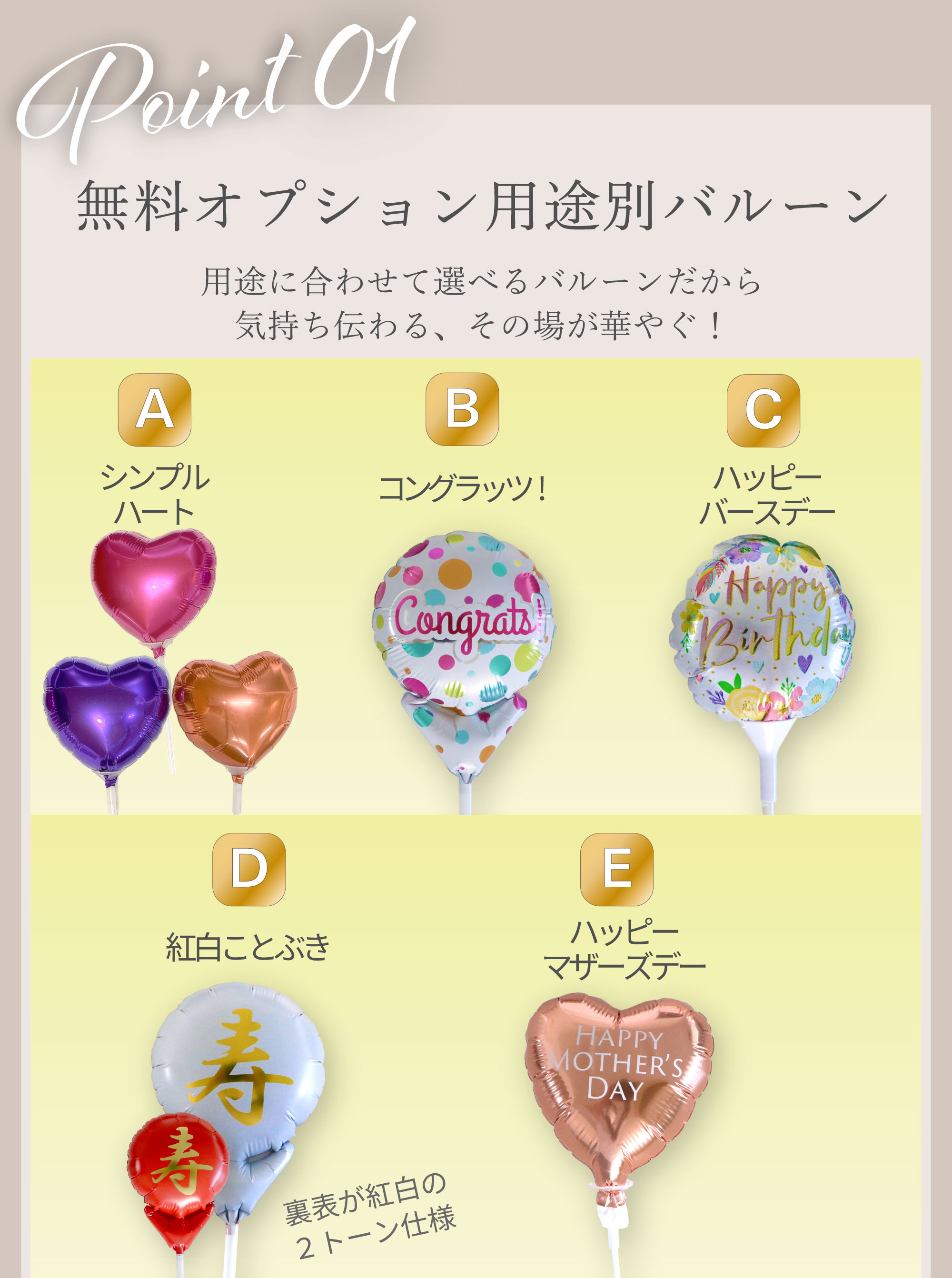 バルーン 花束 ギフト 花 プレゼント ハッピ...の詳細画像3