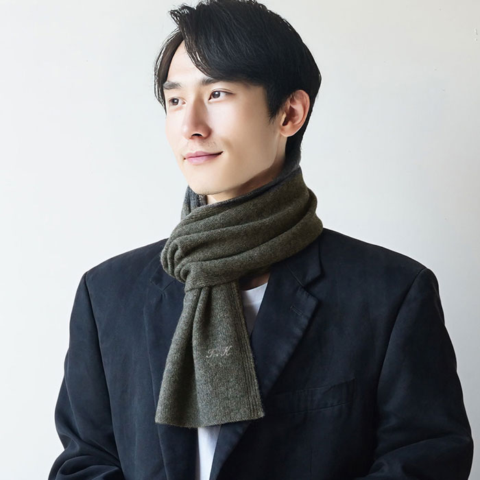 プレゼント 夫 名入れ 名前入り ギフト 日本製 カシミヤ マフラー