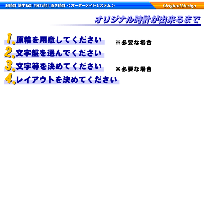 オリジナル時計が出来るまで
