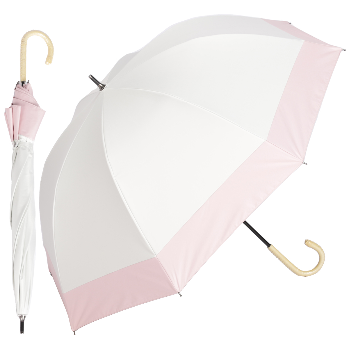 日傘 長傘 完全遮光 UVカット 100%遮光 深張り ドーム型 晴雨兼用 軽量 涼しい フリル 雨傘 おしゃれ 可愛い プレゼント 母の日ギフト