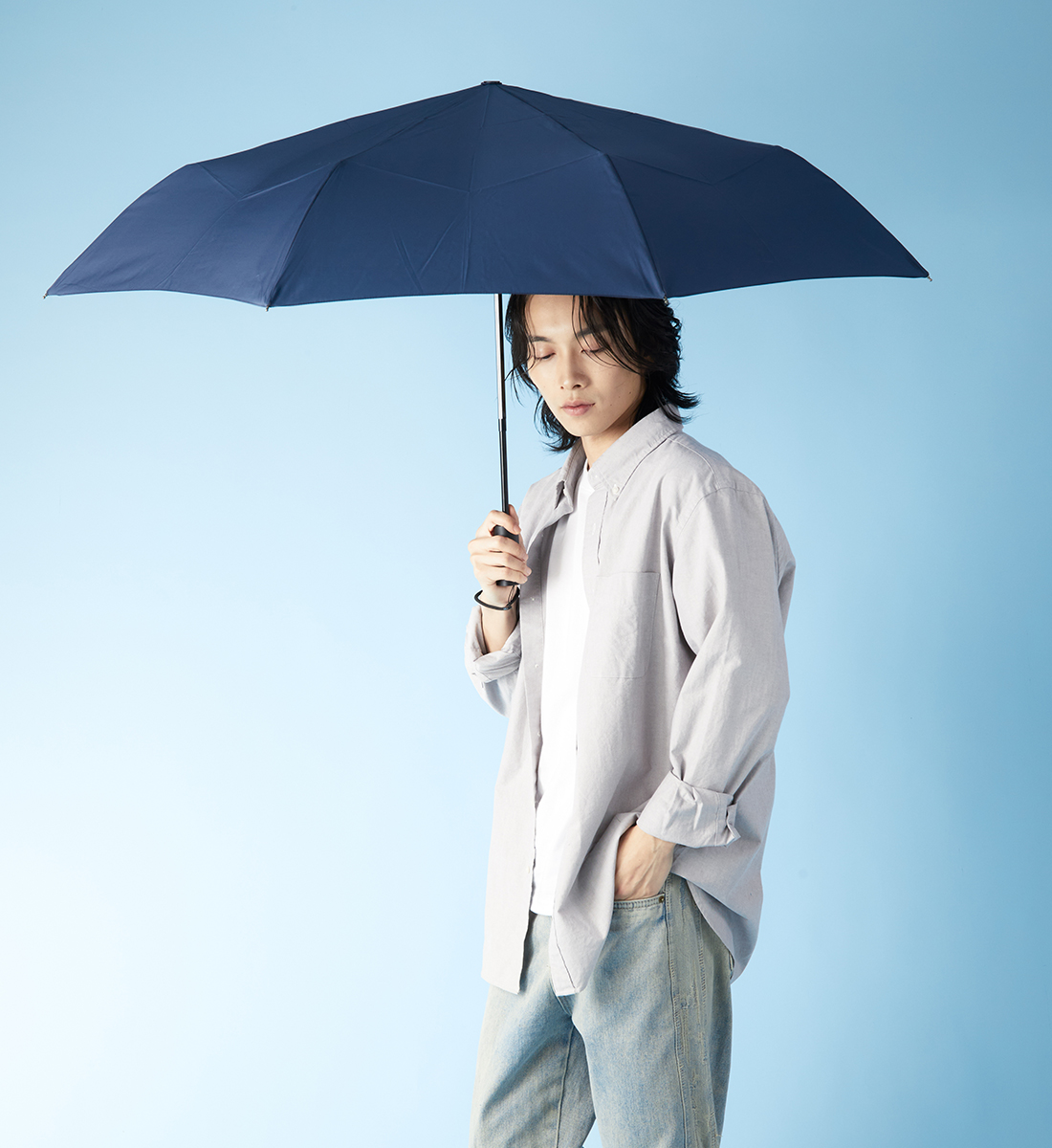 自動開閉式  折り畳み雨傘 Ramuda】晴雨兼用 折りたたみ傘／ワンタッチ自動開閉式（超撥水