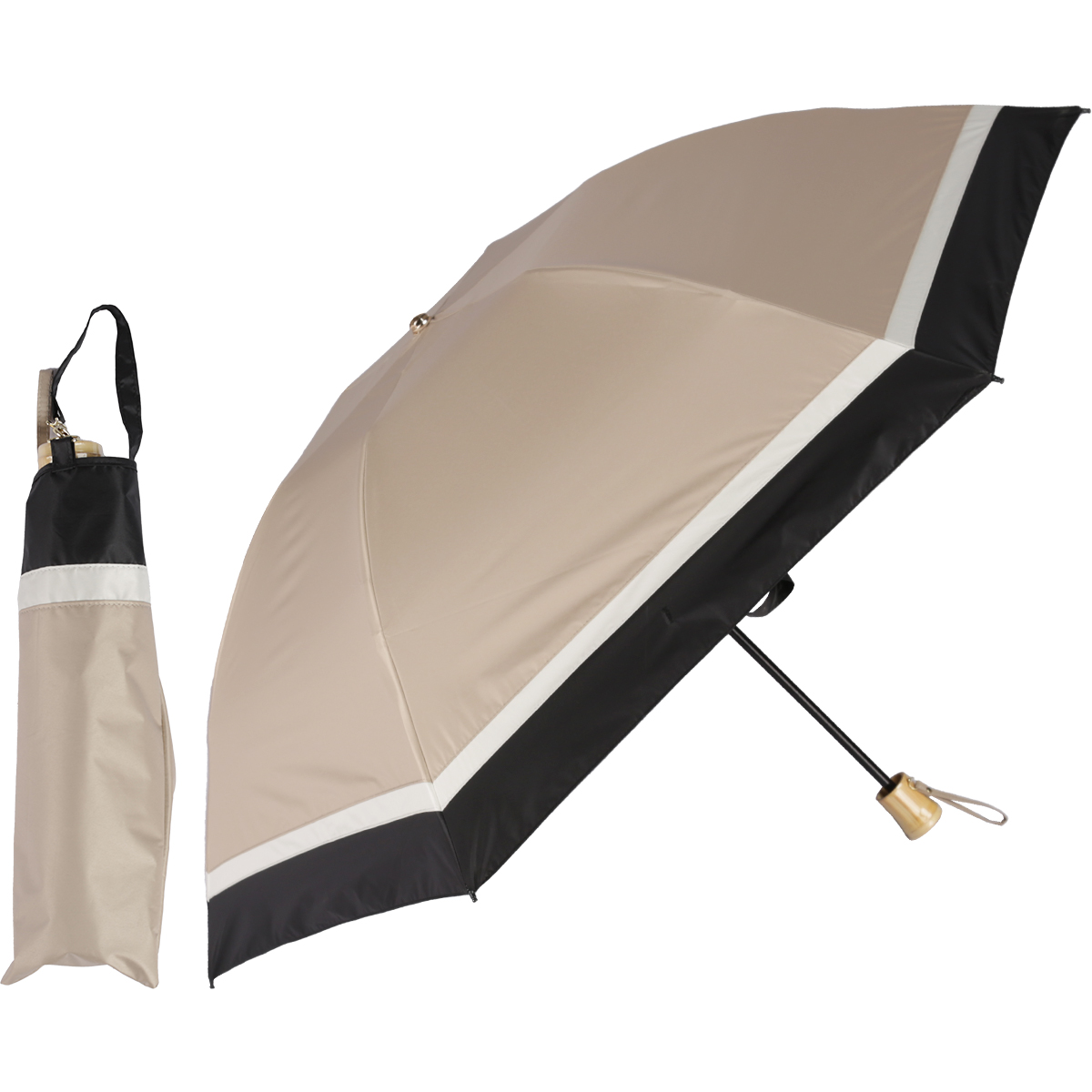 日傘 折りたたみ 完全遮光 晴雨兼用折りたたみ傘 軽量 逆さ傘 3段式 レディース 大きめ コンパク...