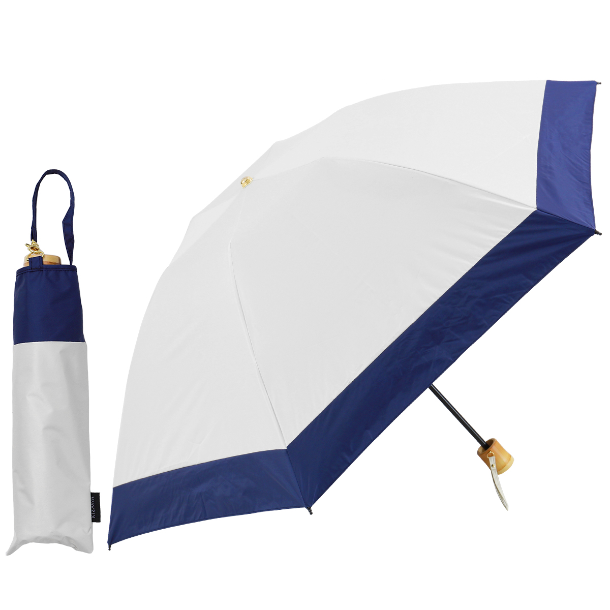 日傘 折りたたみ 完全遮光 晴雨兼用折りたたみ傘 軽量 折り畳み傘 逆さ