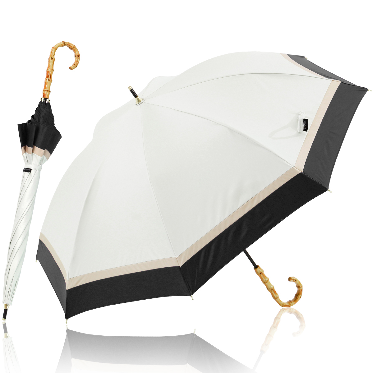 日傘 完全遮光 長傘 UVカット 100%遮光 紫外線対策 軽量 熱中症対策 晴雨兼用 大きい バンブー おしゃれ かわいい 贈り物 プレゼント