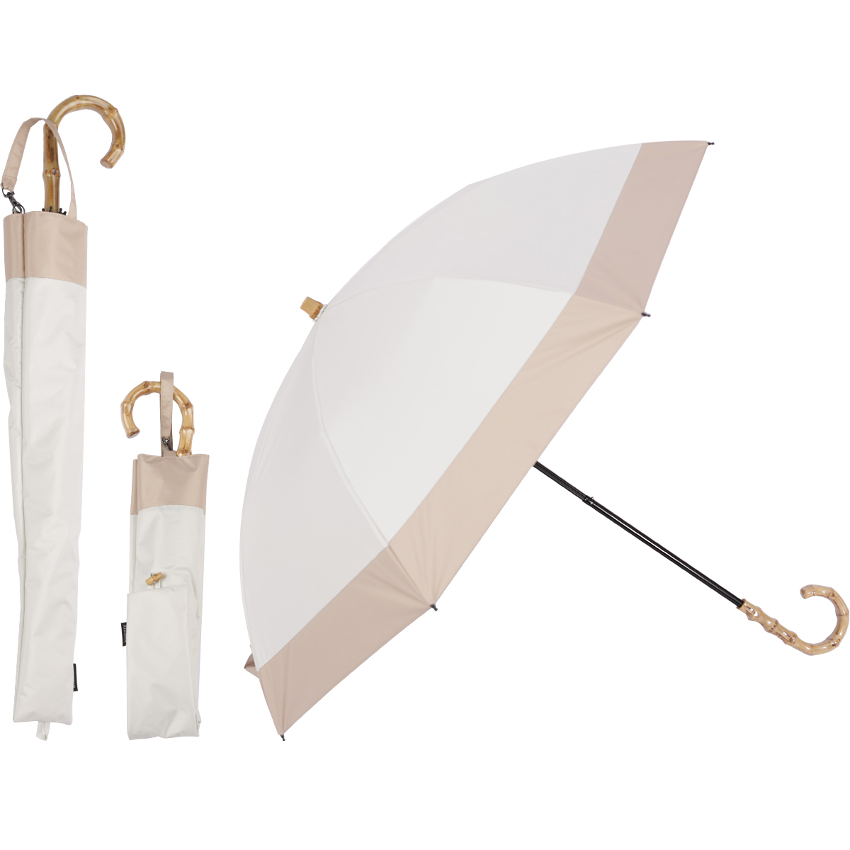 日傘 完全遮光 折りたたみ傘 晴雨兼用 レディース 二段式 折りたたみ