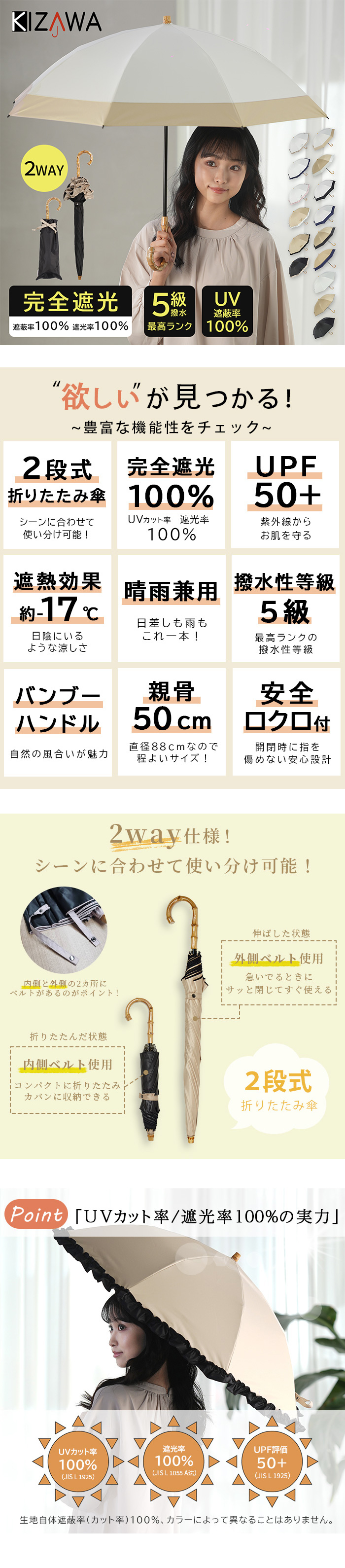 【白雪姫の雨晴兼用傘】未使用・2段階調節可能♪ ys.jpg