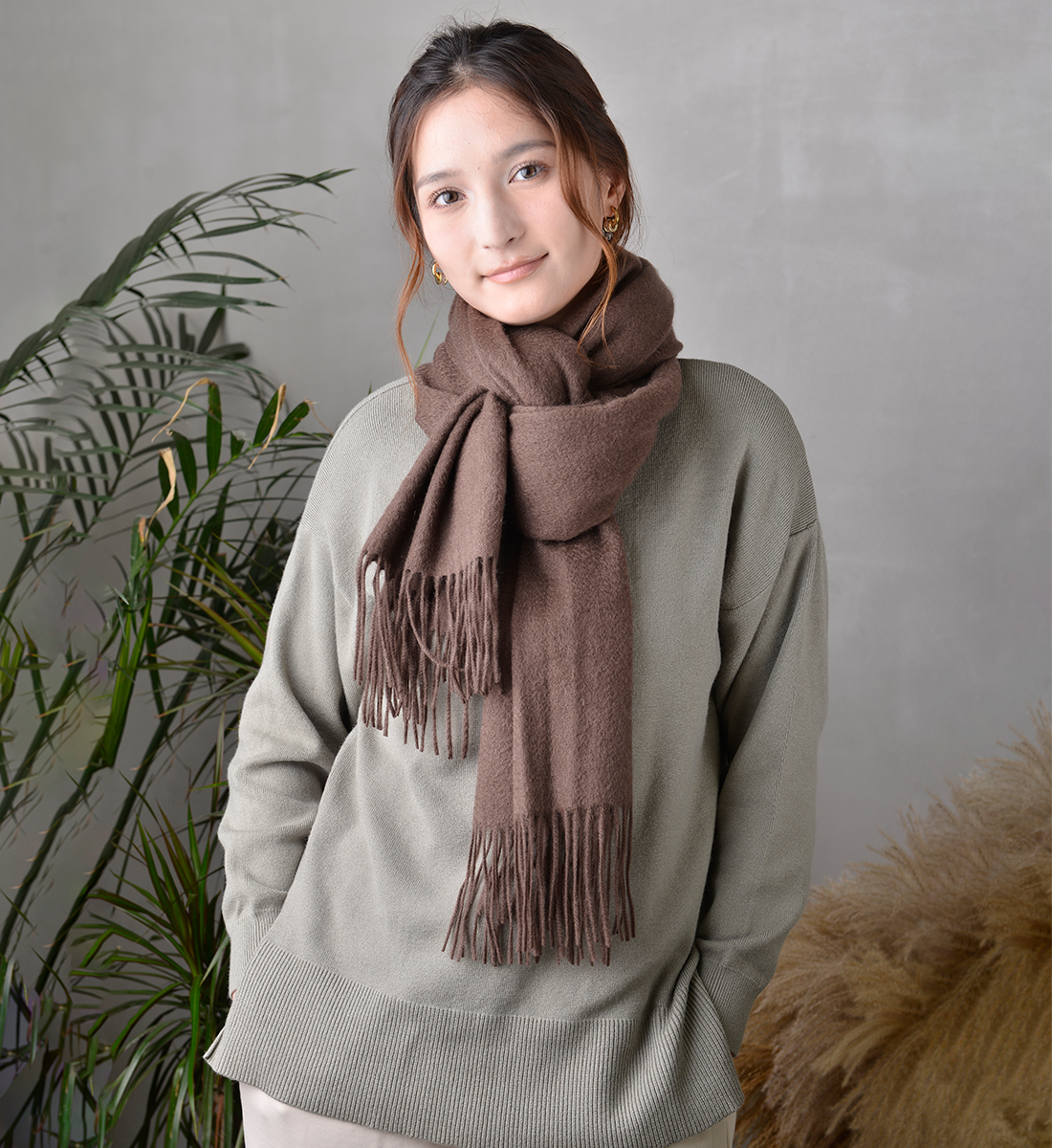 KIZAWA ☆在庫限り特価☆カシミヤ 100％ マフラー 大判 200cm×60cm