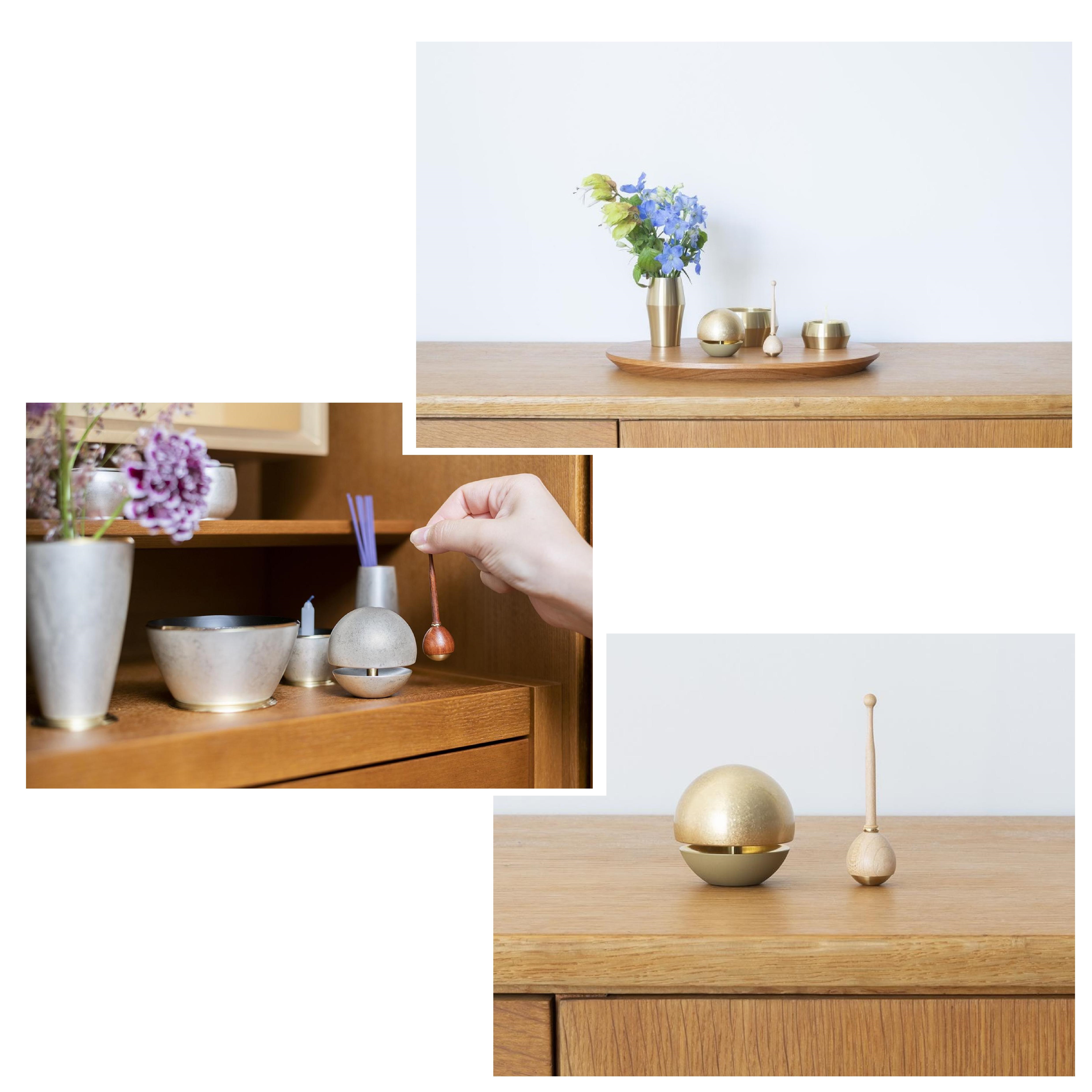 おりん たまゆらりん 日本製 真鍮 全宗派対応 ミニ コンパクト りん棒