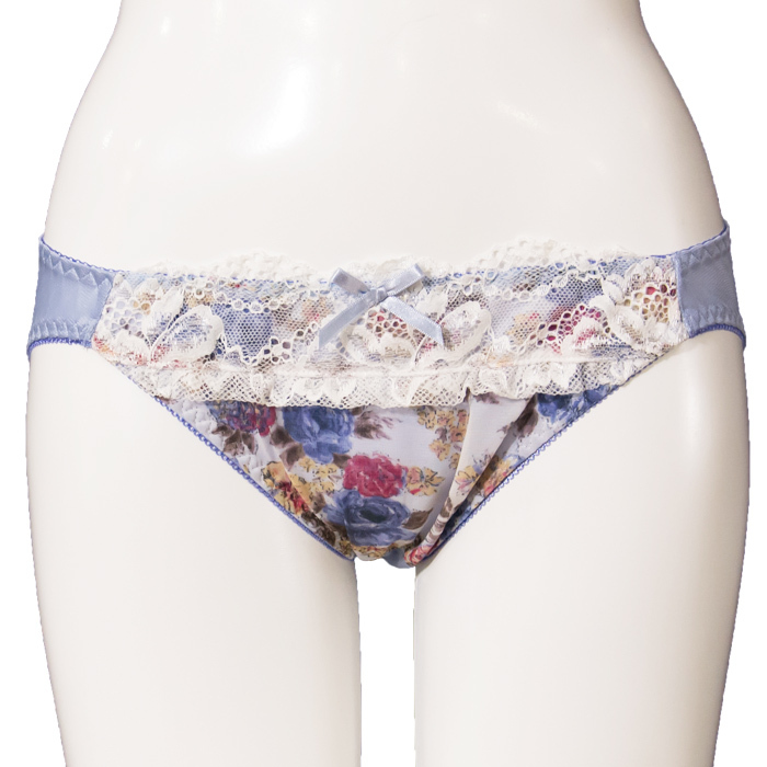 ブラジャー ショーツ セット ワイヤー入り 花柄プリント フリル
