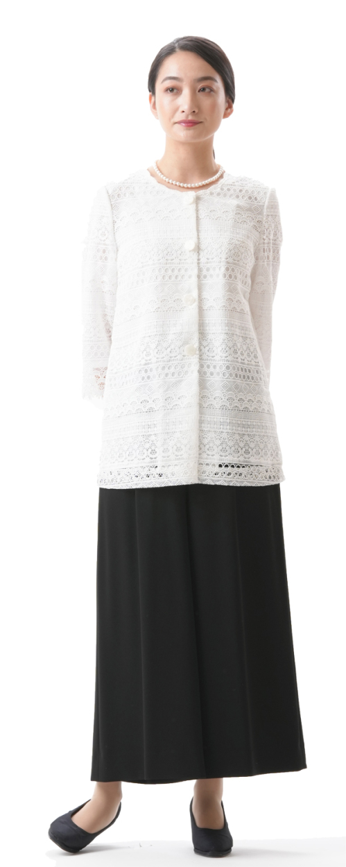合夏物 ホワイトチュニック ブラウス レディース 婦人 礼服 RL109624 合夏物 ホワイトチュニック ブラウス レディース 婦人 礼服