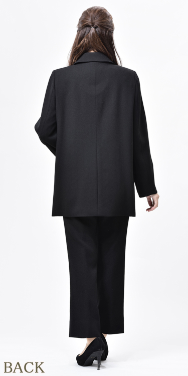 冬用ウール100％ロングジャケットのみ ブラックフォーマルハーフコート