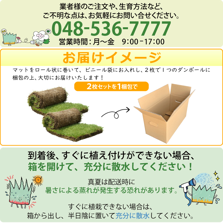 高麗芝マットお届けイメージ