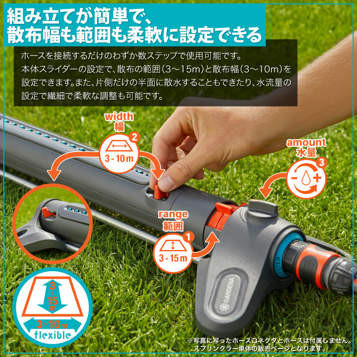 首振式スプリンクラー Aqua Zoom S